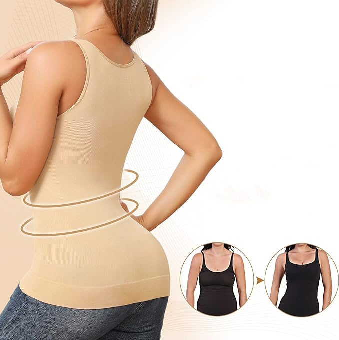 Damski modelujący podkoszulek beżowy 2XL - obrazek 3