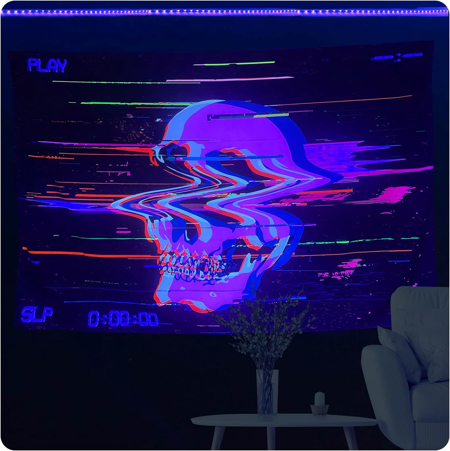 Gobelin ścienny Czaszka wiszący dekoracyjny materiał 130x150 cm - obrazek 2