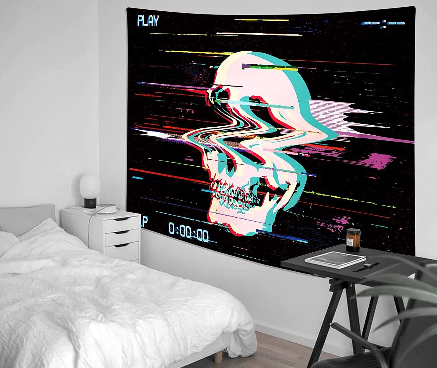 Gobelin ścienny Czaszka wiszący dekoracyjny materiał 130x150 cm - obrazek 3