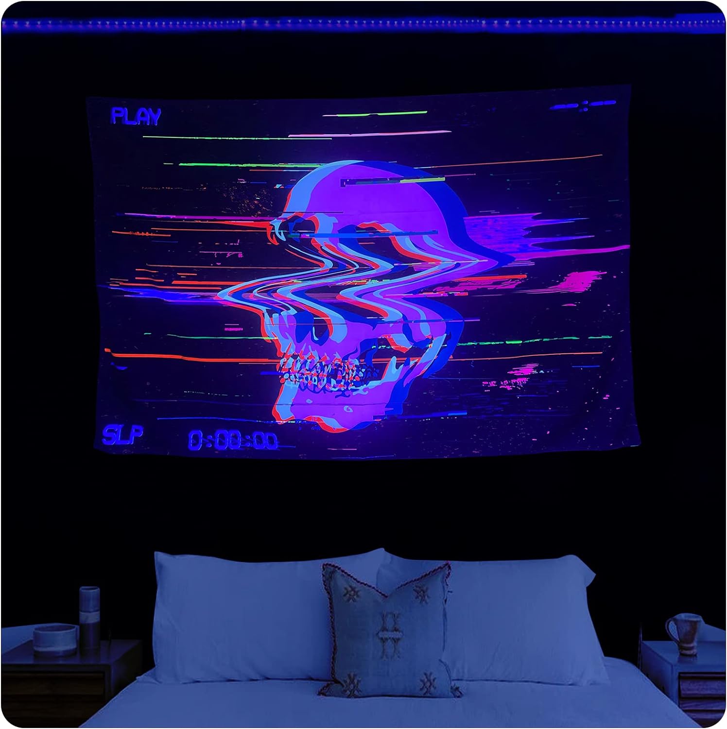 Gobelin ścienny Czaszka wiszący dekoracyjny materiał 130x150 cm - obrazek 4