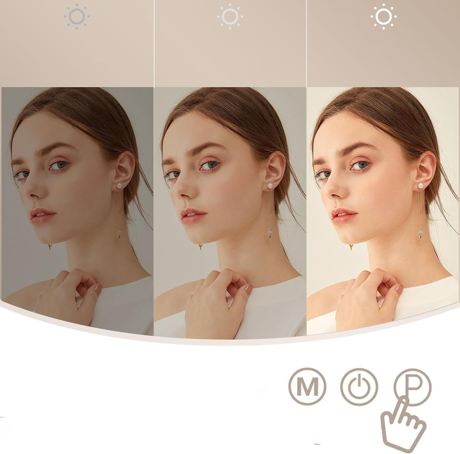 Lustro LED Lustra Do makijażu Hollywood 50x40cm - obrazek 5