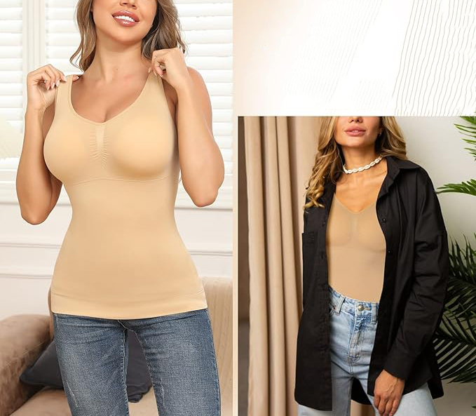 Damski modelujący podkoszulek beżowy 2XL - obrazek 4