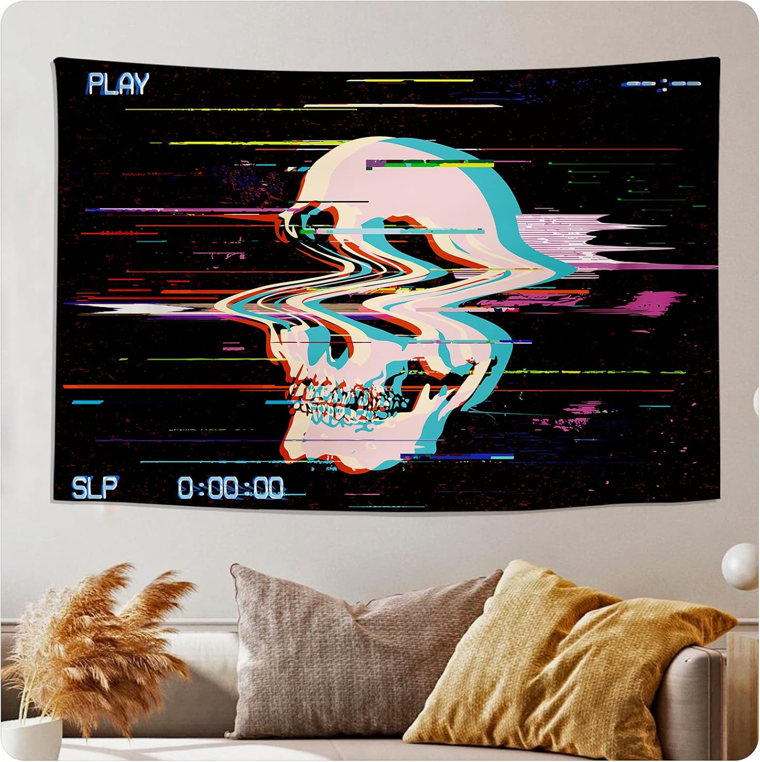 Gobelin ścienny Czaszka wiszący dekoracyjny materiał 130x150 cm - obrazek 5