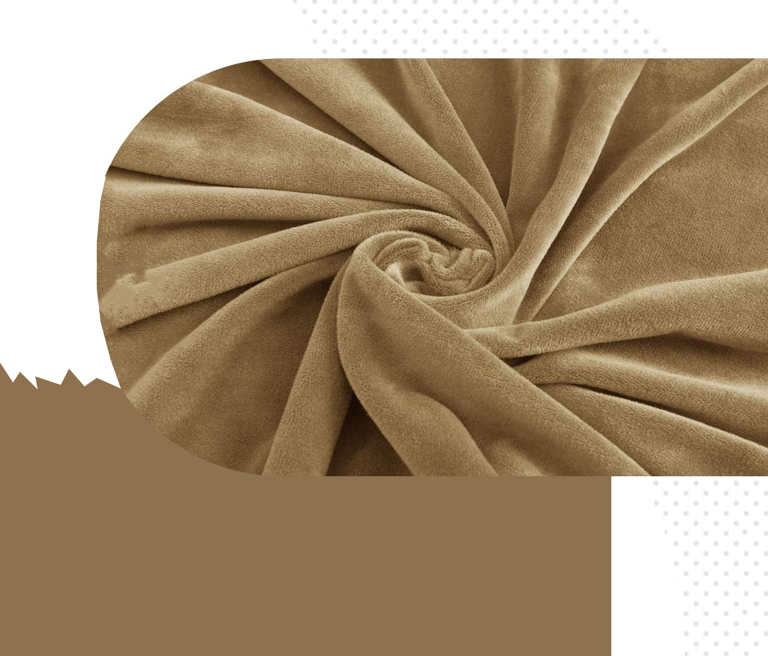 Elastyczny beżowy pokrowiec aksamitny na 2-osobową sofę - obrazek 3