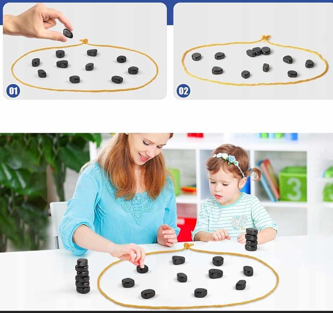 Magnetyczna gra w szachy planszowa gra Kamienie Magnetyczne - obrazek 7