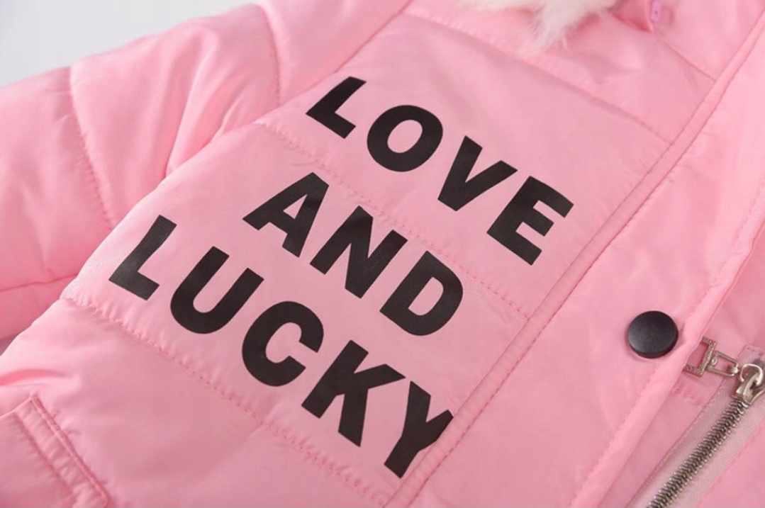 Dziewczęca kurtka długa z napisami r.160 - obrazek 7