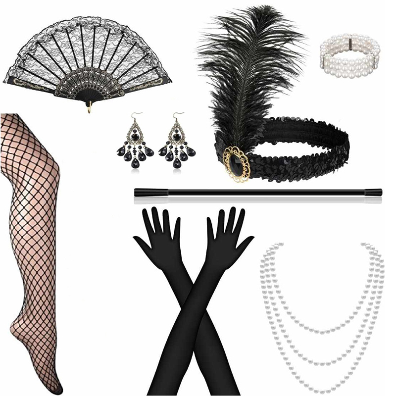 Zestaw Akcesoria Retro lata 20 Komplet