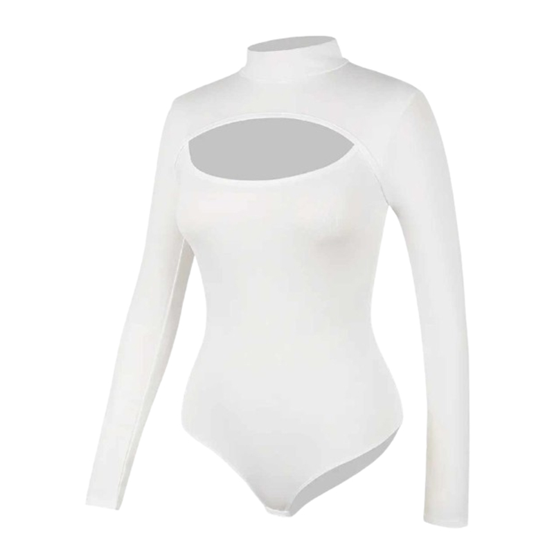 Damskie body czarne z wycięciem r. L