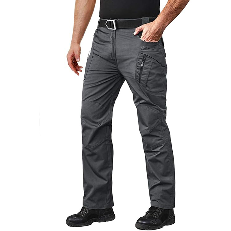 Oddychające męskie spodnie trekkingowe szare
