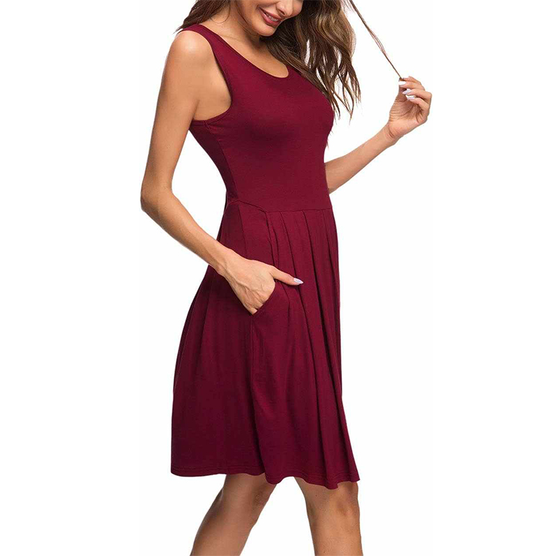 SUKIENKA DAMSKA PLISOWANA Z KIESZENIAMI S