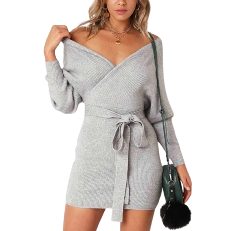 Sukienka dzianinowa mini rozmiar M/L