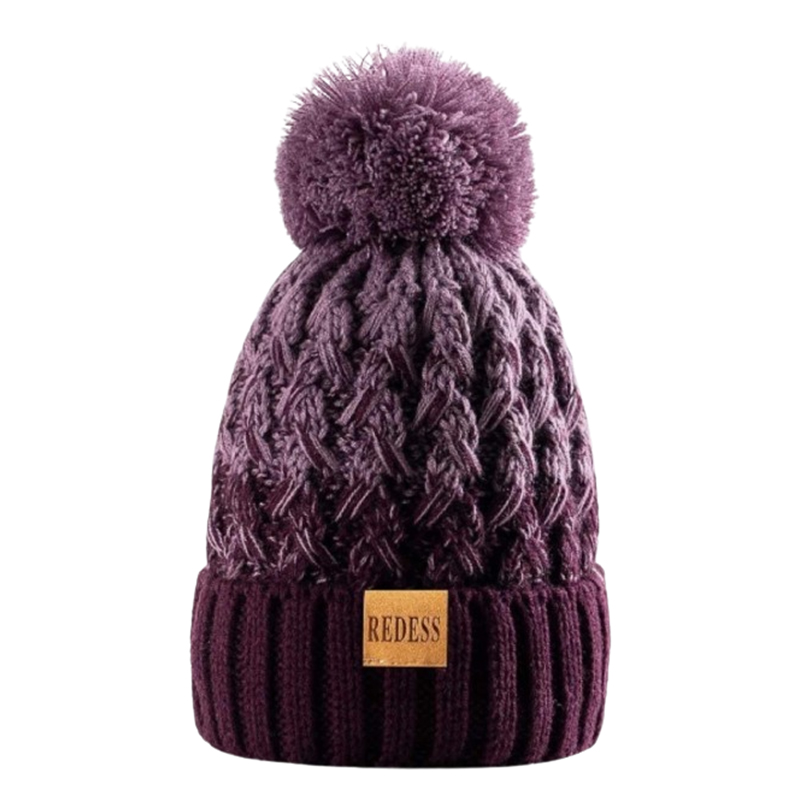 Ocieplana zimowa czapka z pomponem