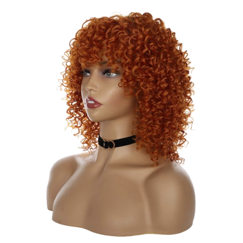 Peruka krótka rude afro długość 35 cm