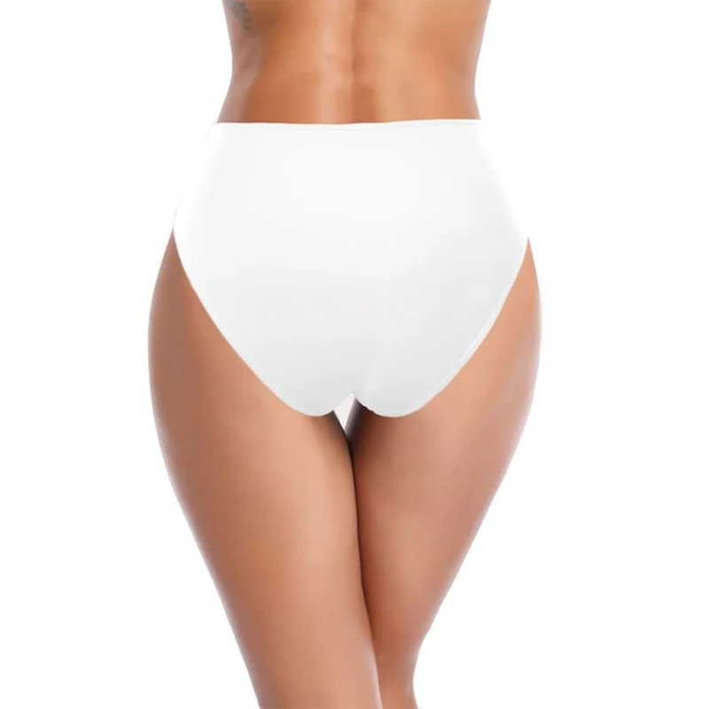 DOŁ STROJU KĄPIELOWEGO Majtki z marszczeniami i wysokim stanem - obrazek 2