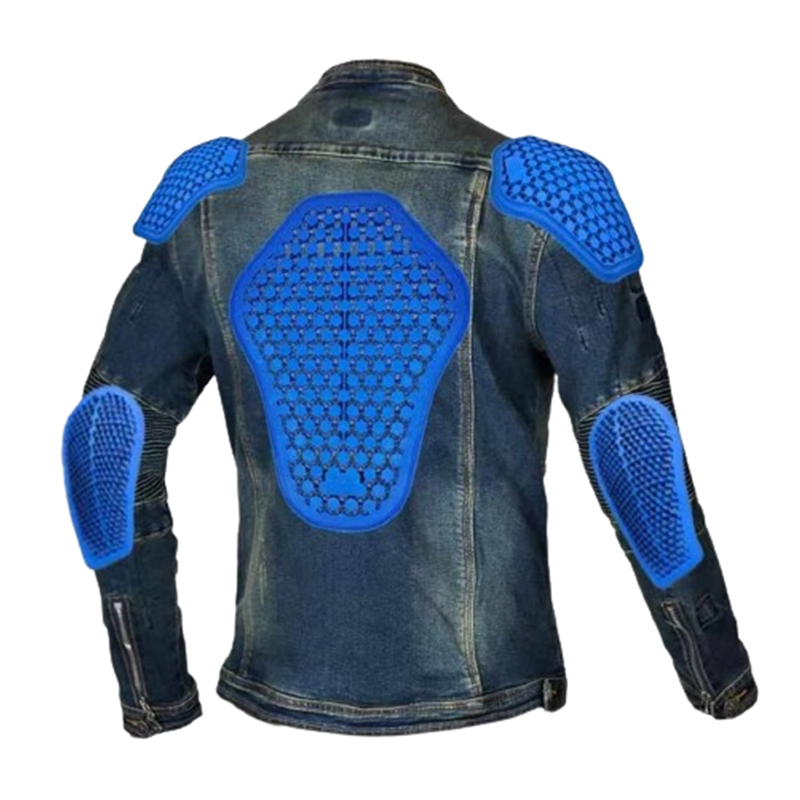 Jeansowa kurtka motocyklowa z ochraniaczami XL - obrazek 2