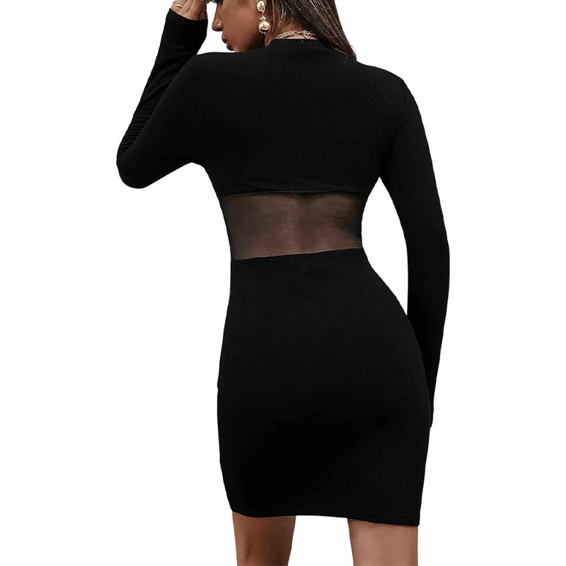 Sukienka elegancka mini z długim rękawem - obrazek 3