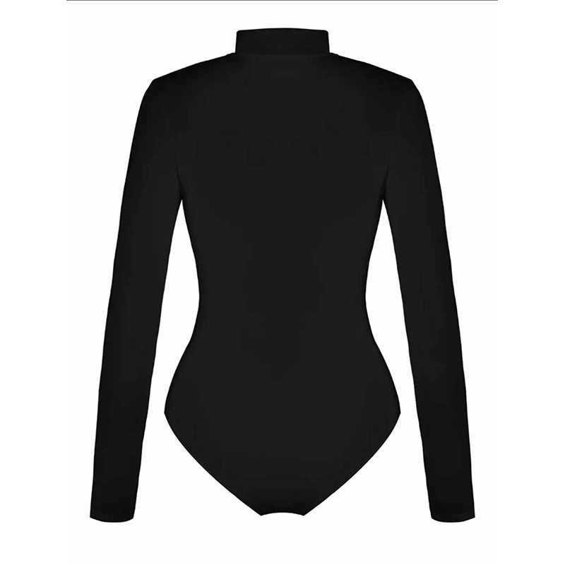 Damskie body czarne z wycięciem r.2XL - obrazek 3