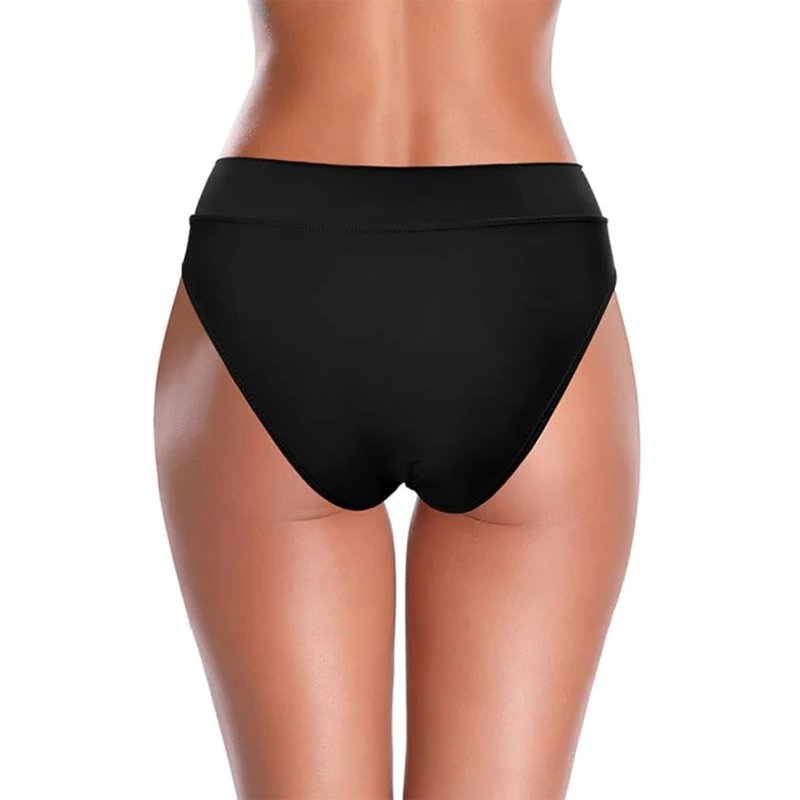 DOŁ OD STROJU KĄPIELOWEGO Majtki czarne z wysokim stanem M - obrazek 3