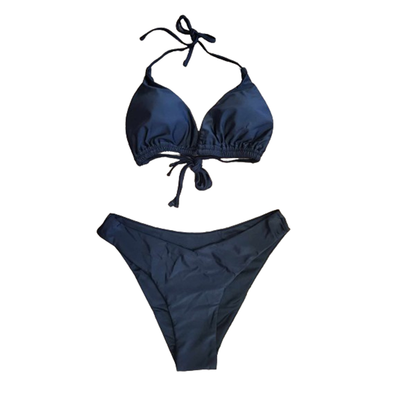 Dwuczęściowy strój kąpielowy czarny XL - obrazek 3