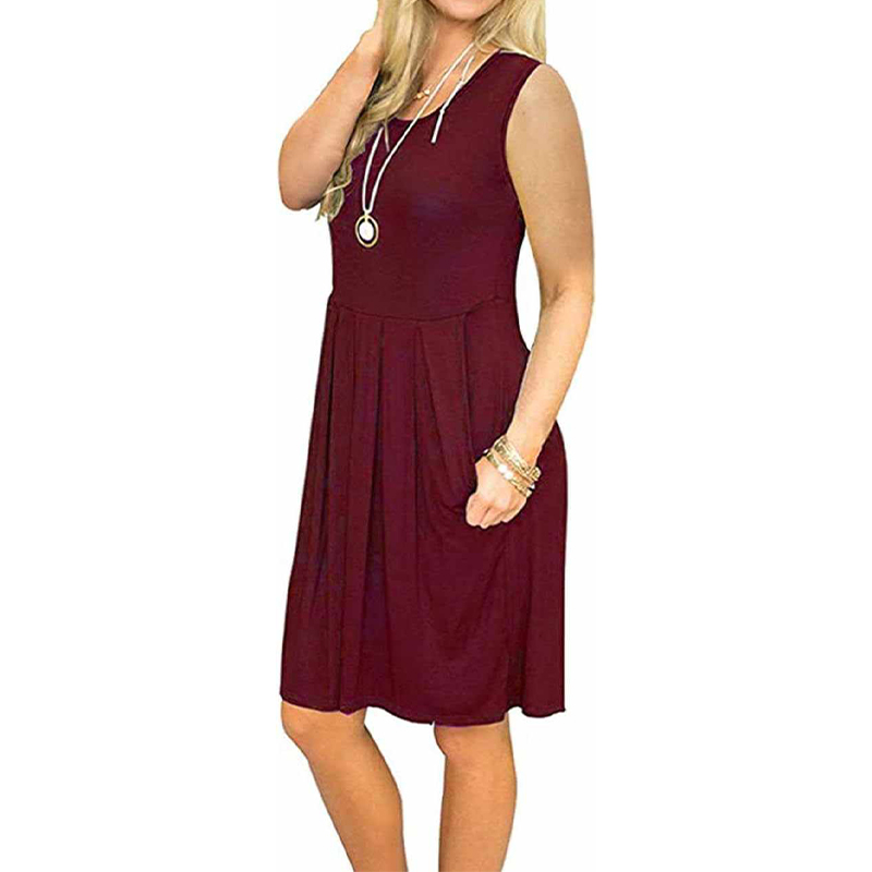 SUKIENKA DAMSKA PLISOWANA Z KIESZENIAMI S - obrazek 4