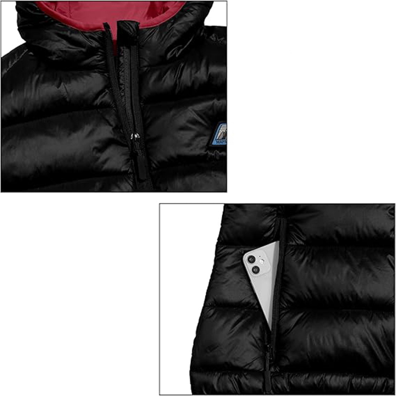 Damska puchowa kamizelka z kapturem rozmiar XS/S - obrazek 4