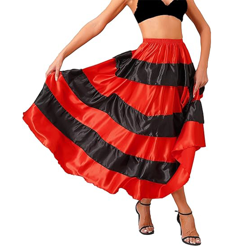 Spódnica satynowa do tańca długa - obrazek 4