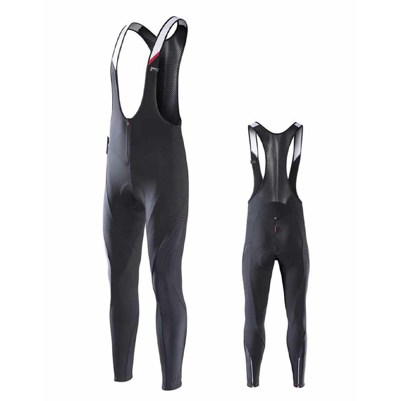 Ocieplane spodnie rowerowe z szelkami - obrazek 2