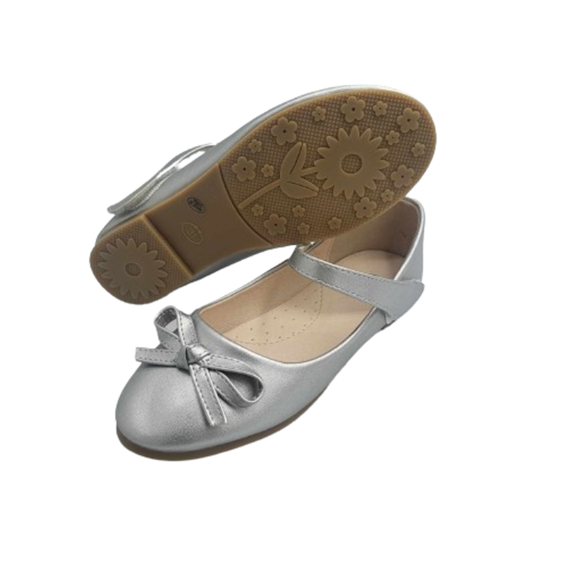 Balerinki dziewczęce srebrne rozmiar 31 - obrazek 3