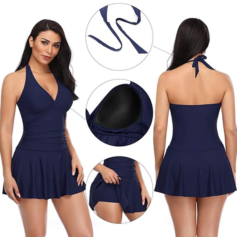 Jednoczęściowy strój kąpielowy typu sukienka L - obrazek 6