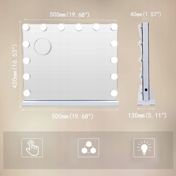 Lustro Łazienkowe z oświetleniem LED 18W - obrazek 4