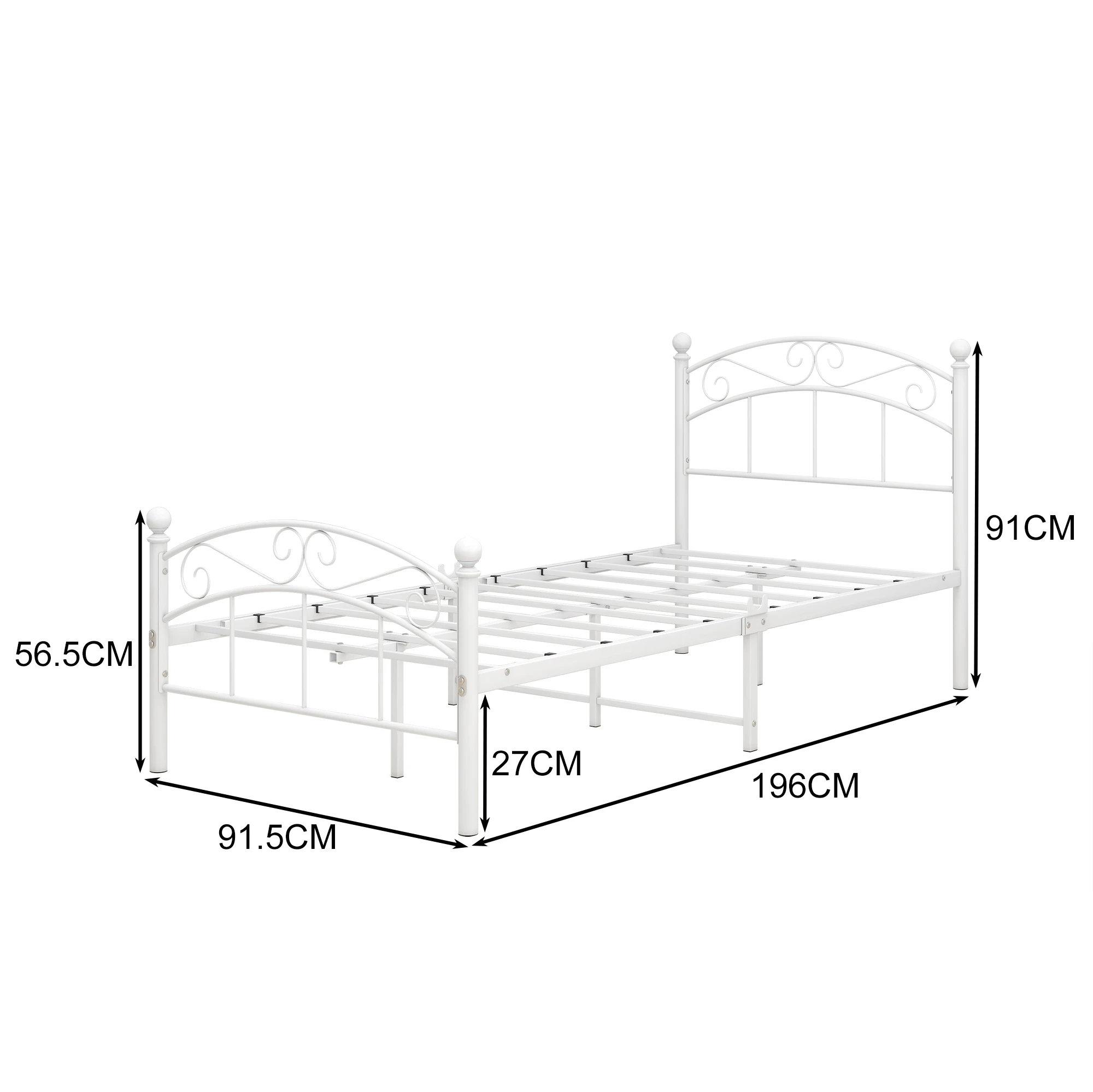 Rama łóżka Yuda z zagłówkiem i zanóżkiem 90*190 - obrazek 4