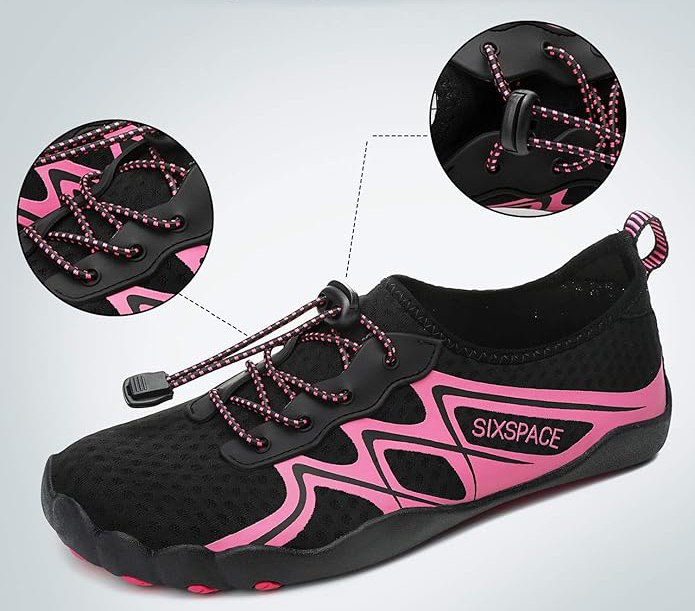 Buty do wody - Antypoślizgowe Czarno-Różowe r.39 - obrazek 4