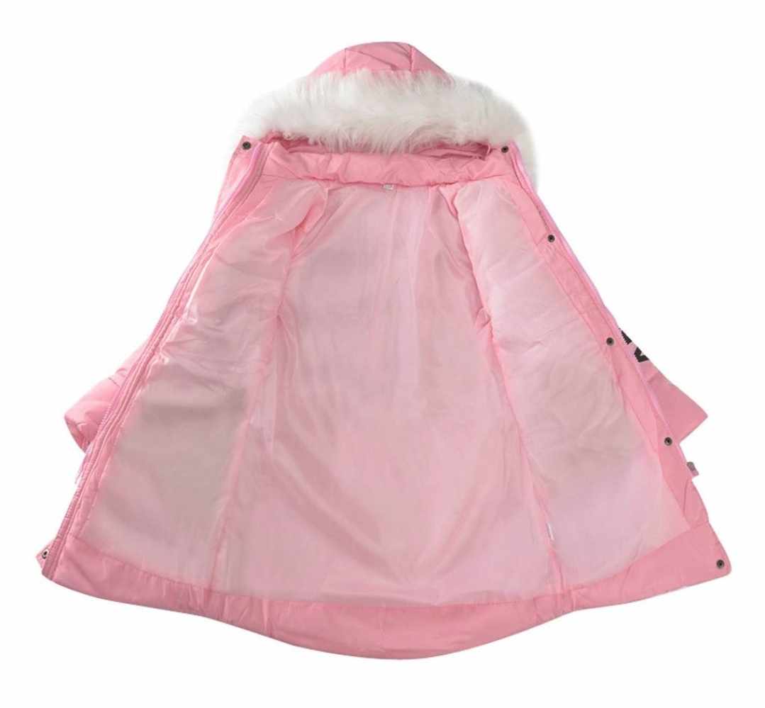 Dziewczęca kurtka długa z napisami r.160 - obrazek 3