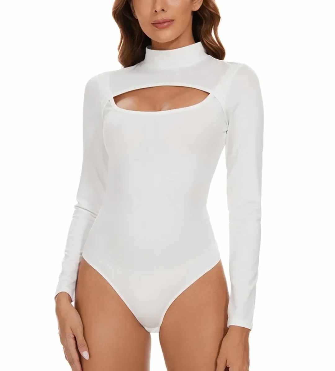 Damskie body czarne z wycięciem r. L - obrazek 6