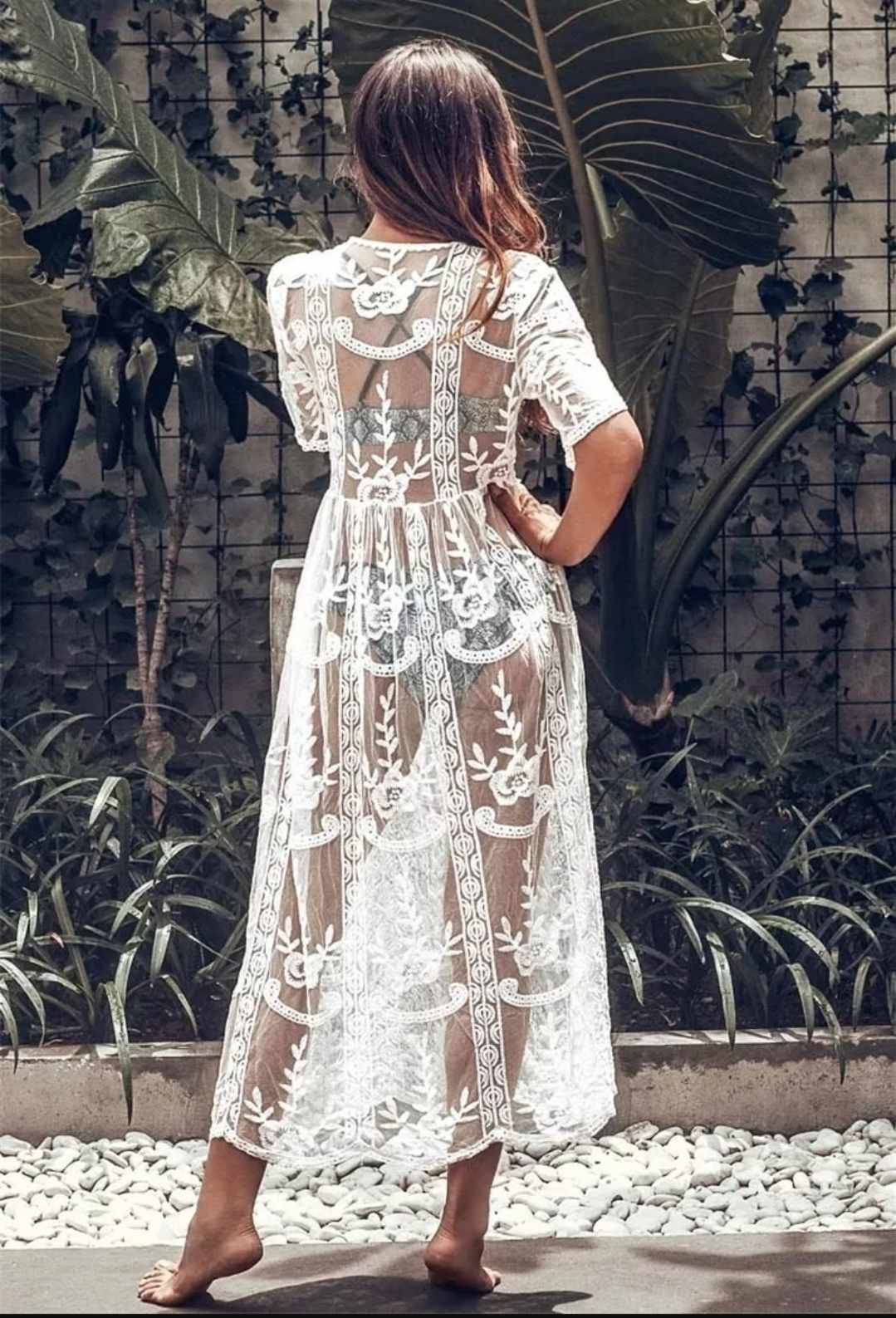 Pareo długa narzuta plażowa na strój kąpielowy - obrazek 3