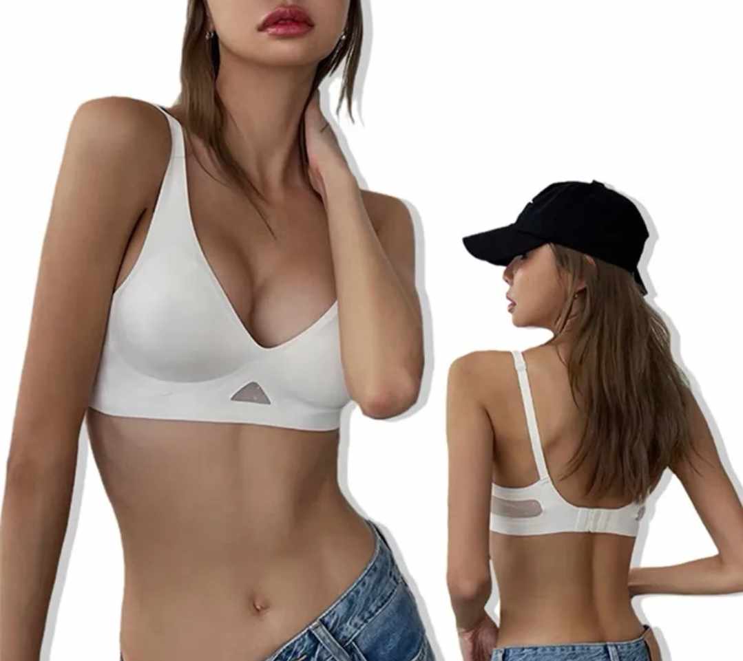 Biustonosz bezszwowy biały rozmiar M - obrazek 2