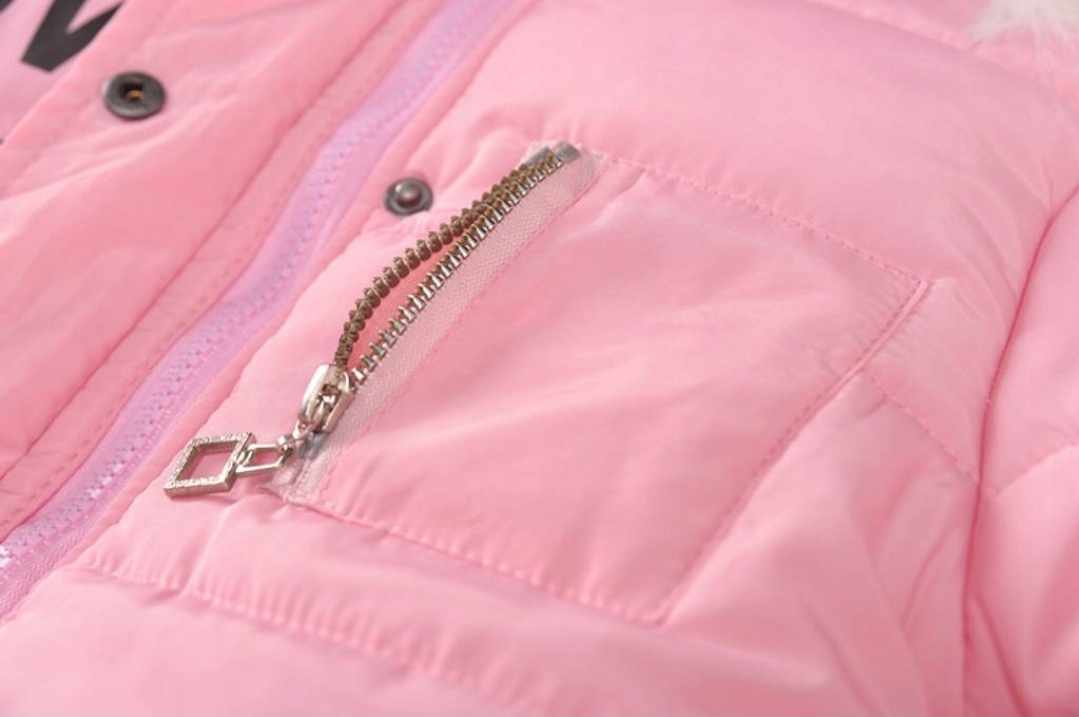 Dziewczęca kurtka długa z napisami r.160 - obrazek 6