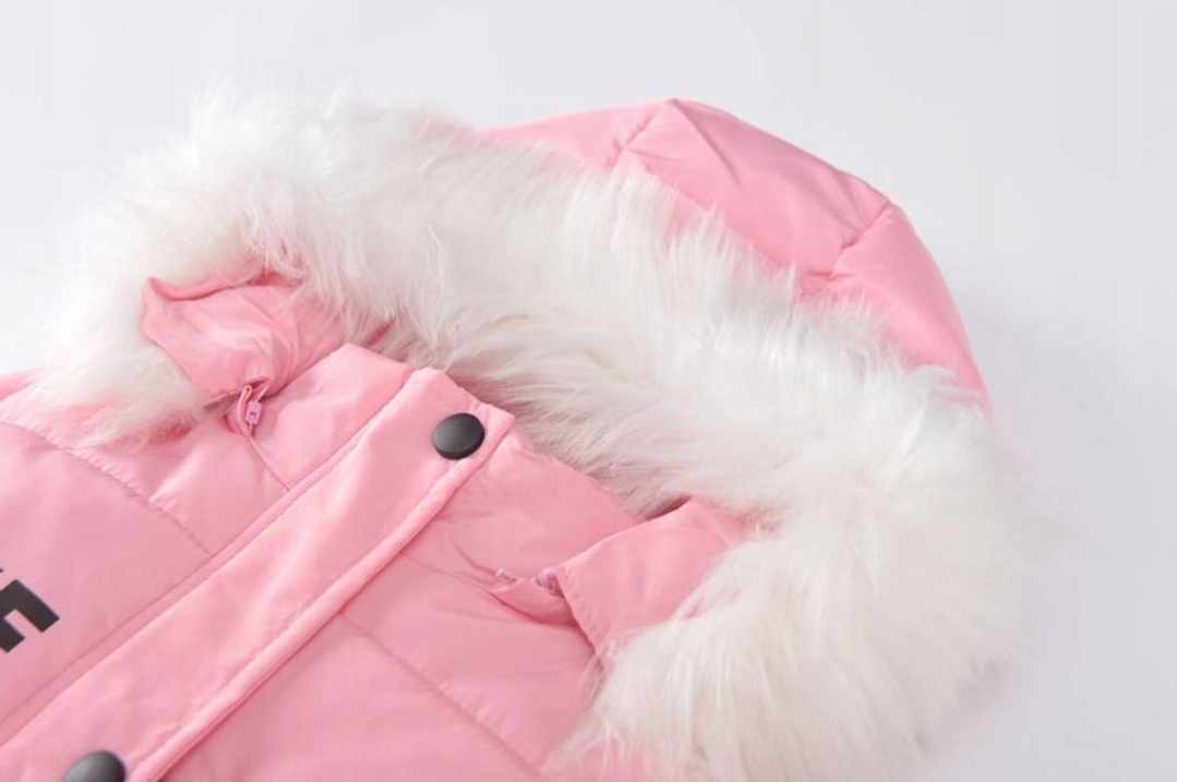 Dziewczęca kurtka długa z napisami r.160 - obrazek 4