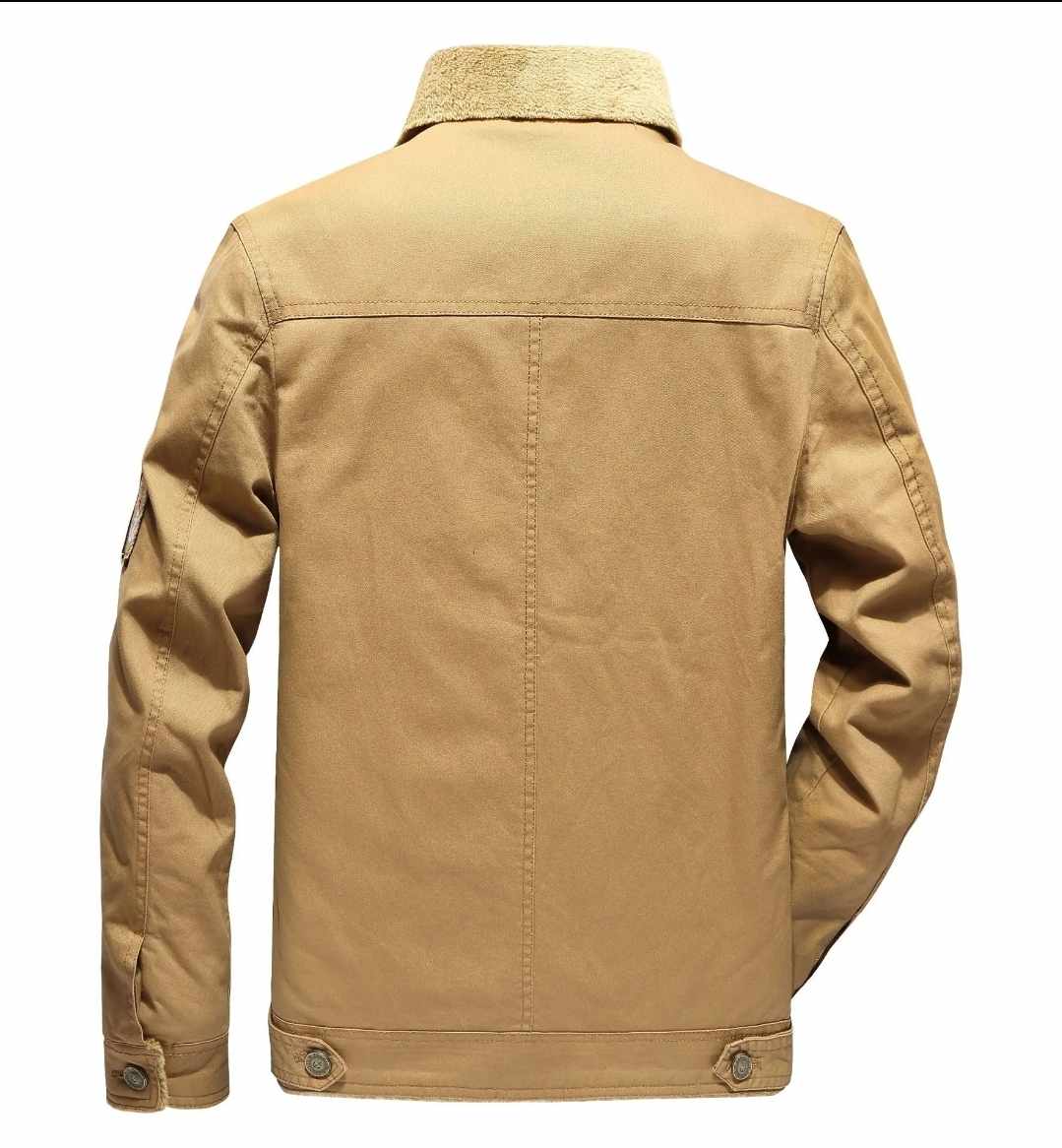 Męska czarna kurtka ocieplana pilotka - obrazek 3