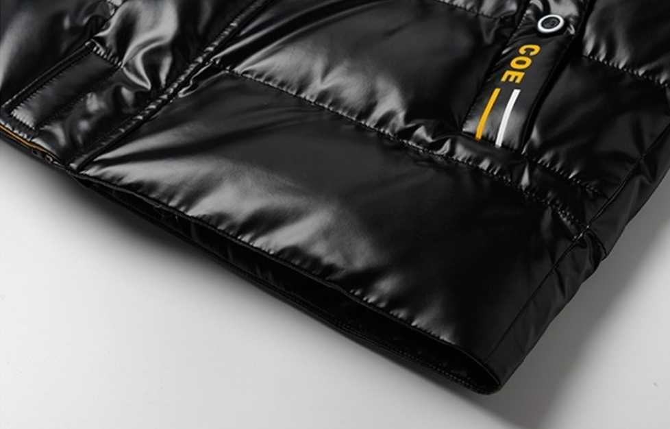 Męska puchowa kurtka z kapturem - obrazek 7