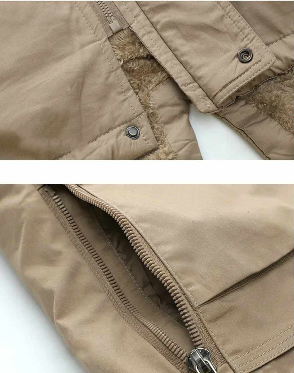 Męska ocieplana parka zimowa rozmiar S - obrazek 7