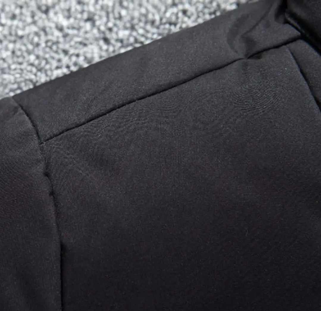 Szara puchowa kurtka z odpinanym kapturem - obrazek 6