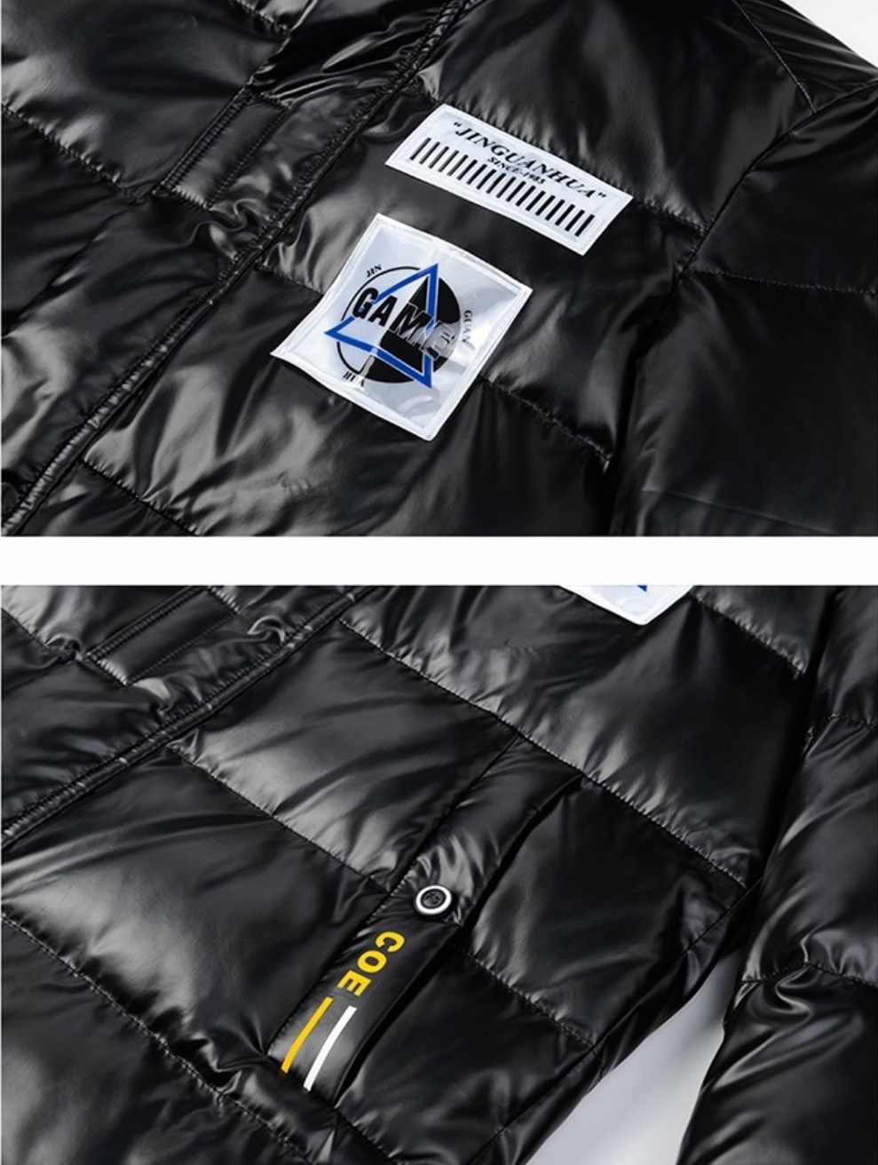 Męska puchowa kurtka z kapturem - obrazek 5