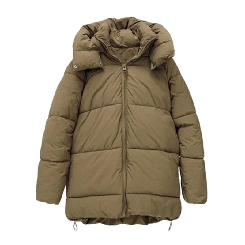 Damska puchowa kurtka z kapturem