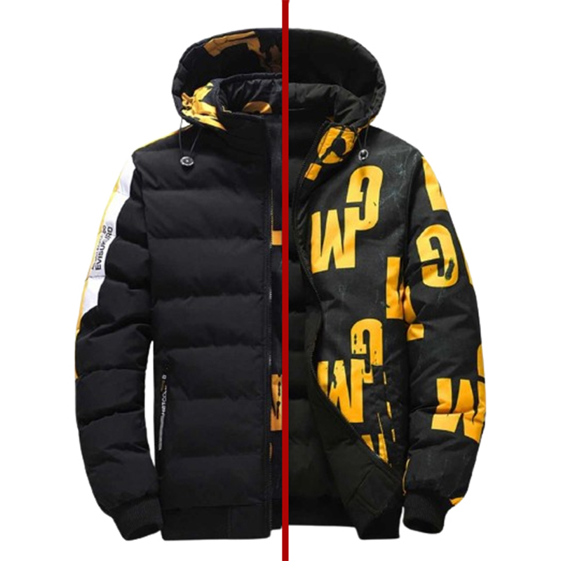 Dwustronna męska kurtka z kapturem