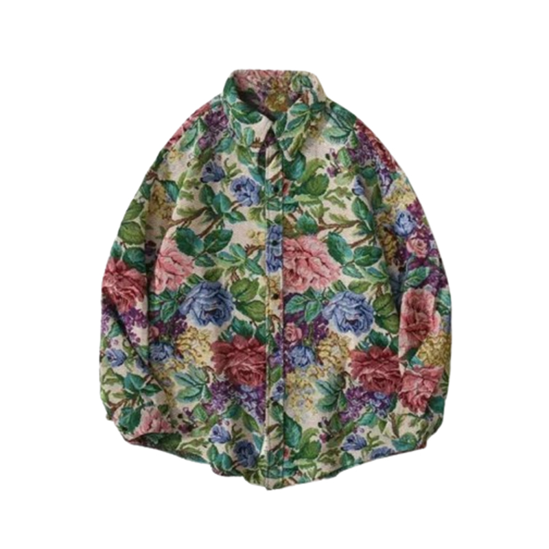 Koszula stylowa w kwiaty