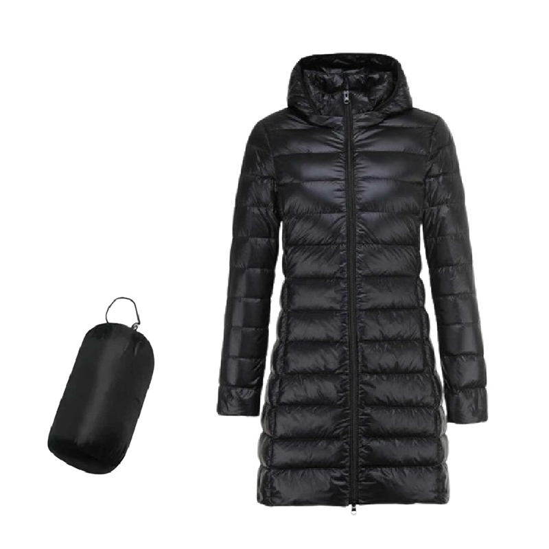 Damska ultralekka czarna kurtka przenośna