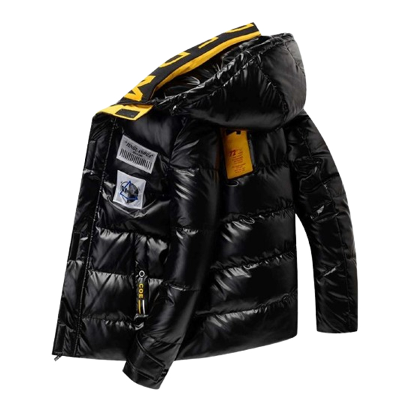 Męska puchowa kurtka z kapturem