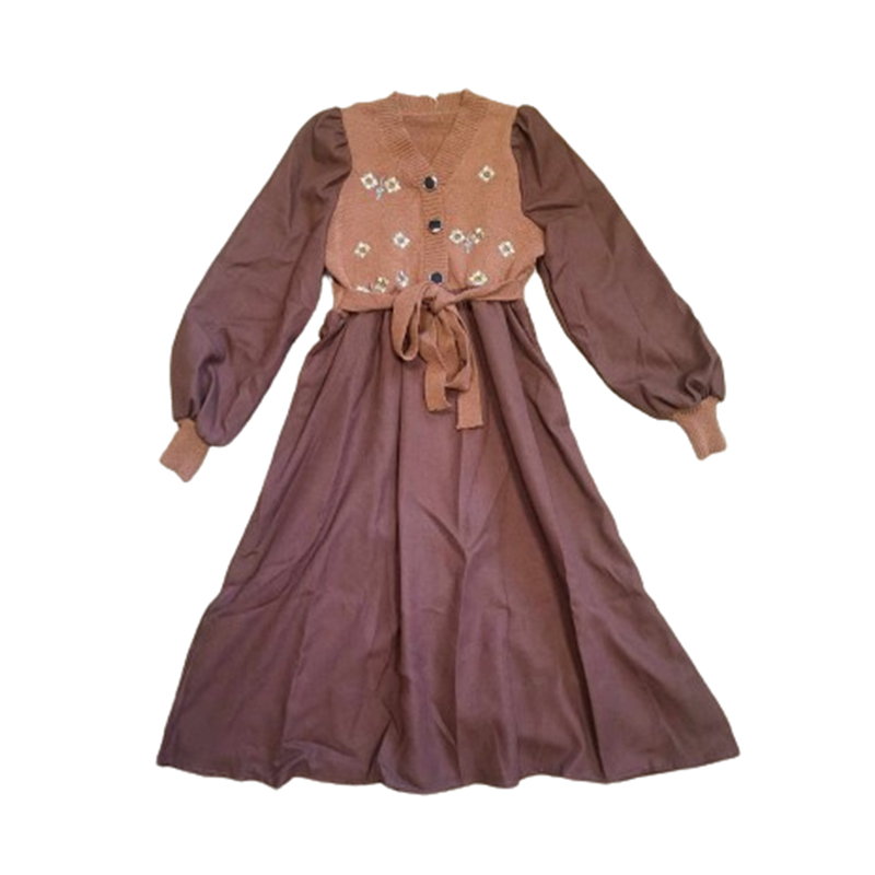 Sukienka dzianinowa brązowa rozmiar XS/S