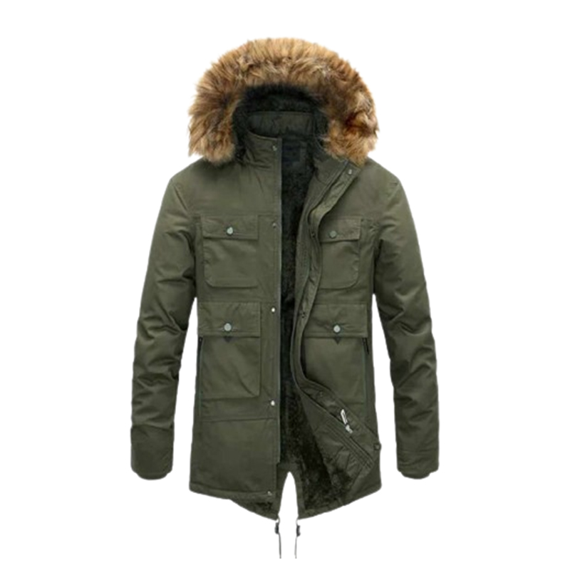 Męska ocieplana parka zimowa rozmiar S - obrazek 2